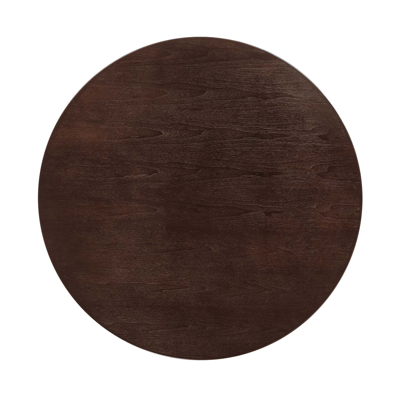 Modway Lippa Dining Table, 48", Black Cherry Walnut